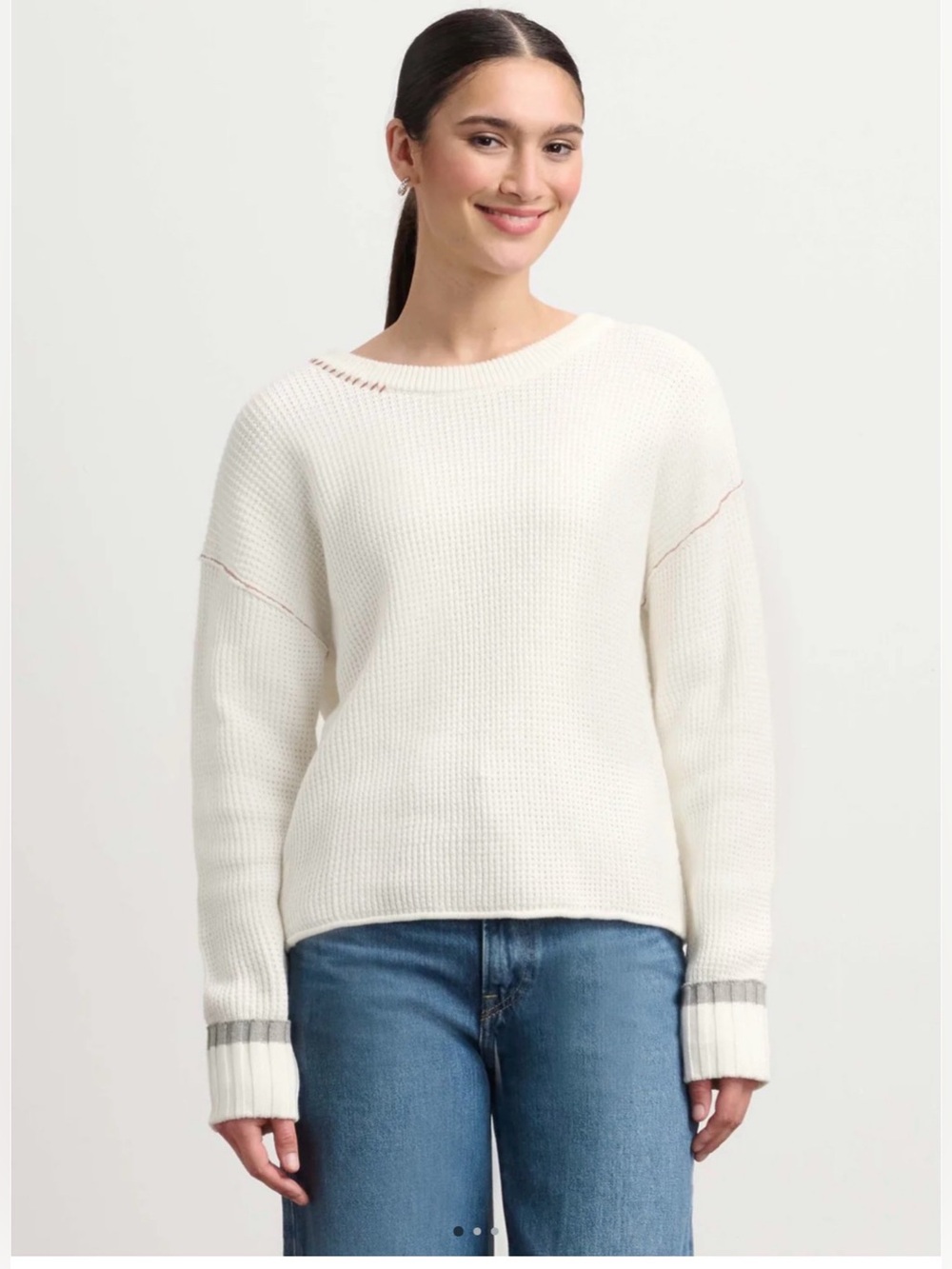 Hatley Women's Waffle Knit Sweater - Cream